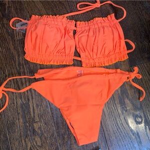 SHEIN orange bathing suit